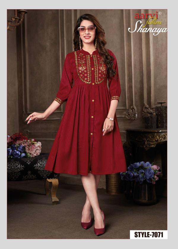 Aarvi Fashion Shanaya Vol-6 Rayon Exclusive Designer Kurti Collection